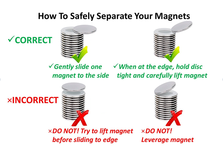 How to safely separate powerful magnets?