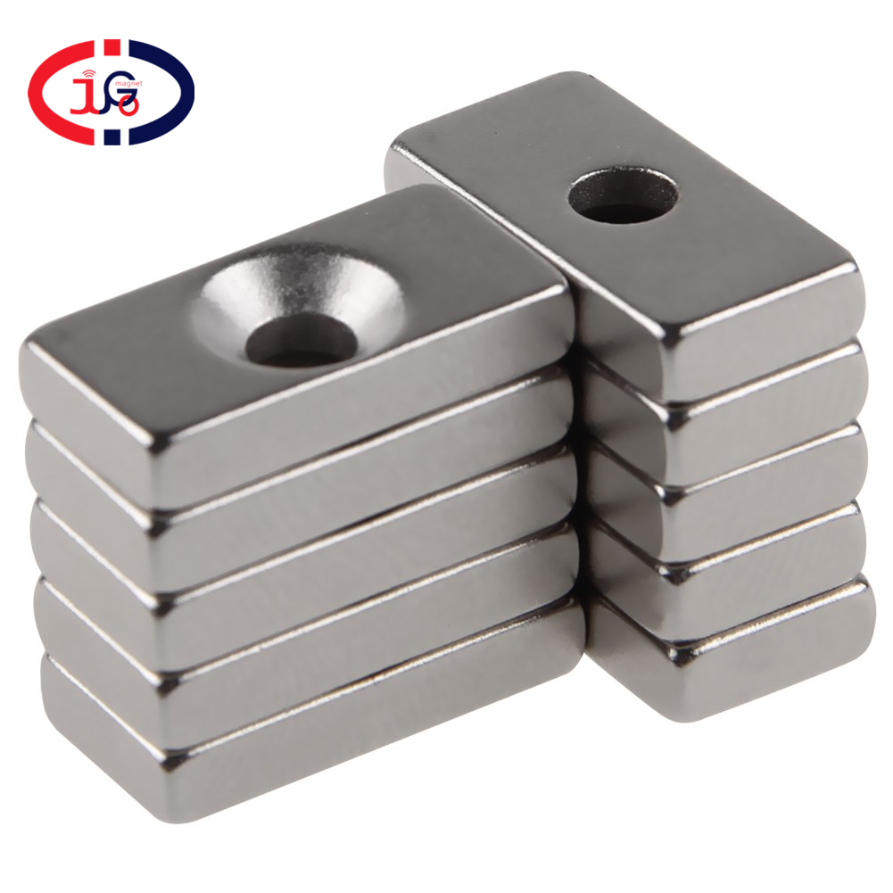 n40 block countersunk ndfeb magnet for electronic